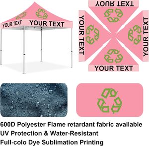 Carpa Plegable Promocional para Interiores/Exteriores de 3x3 10x10 pies, Toldo para Eventos, Gazebo, Carpa para Ferias Comerciales - Product Image 3