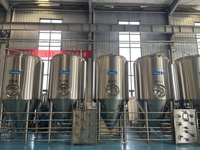 Cuve de fermentation de 4000 L avec tuyauterie en acier inoxydable, fermentateurs de 40 HL avec conduites rigides et vannes.