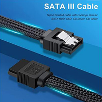 SATA 3 III Data Nylon Kabel 0,5 M High Speed 6GB Serial ATA Straight Kabel für SATA HDD, SSD, CD Treiber, CD Writer-Grün