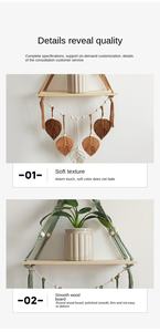 Étagère murale en forme de feuille, décoration bohème pour la maison, étagères en bois pour la chambre à coucher, le salon, la chambre d'enfant, cadeau - Product Image 4