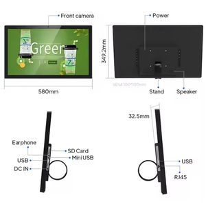 WF2406T Industrial grande Android Tablet 21,5 pulgadas 24 pulgadas 27 pulgadas impermeable montaje en pared RJ45 POE nuevo uso comercial PC - Product Image 6