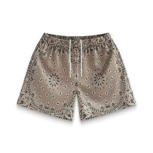 Stampa su richiesta 5 pollici inseam paisley Print unisex cropped fit <span class=keywords><strong>bandana</strong></span> in poliestere <span class=keywords><strong>pantaloncini</strong></span> in rete a sublimazione personalizzati con tasche - Product Image 5
