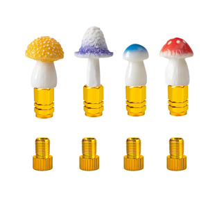 Lot <span class=keywords><strong>de</strong></span> 4 capuchons <span class=keywords><strong>de</strong></span> valve mignons en forme <span class=keywords><strong>de</strong></span> champignon, universels pour voitures, motos, vélos, compatibles avec <span class=keywords><strong>les</strong></span> <span class=keywords><strong>valves</strong></span> Presta et Schrader - Product Image 4