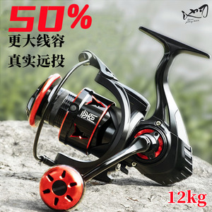 Carrete de pesca giratorio de metal para mano derecha, para pesca en estanques y lagos - Product Image 2