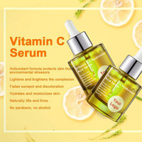 Sérum facial liquide en marque propre, vitamine C, acide hyaluronique, or 24 carats, pour lutter contre le vieillissement, les rides, la peau terne et sèche, hydratant
