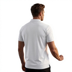 Men's <b>White</b> Short Sleeve for Shirt Regular Fit Solid Color Oxford Cotton Casual Breathable Design Button Front 220g Digital - Product Image 2