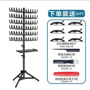Factory Wholesale Cheap Adjustable Extension Holder Stand Hair <b>Storage</b> Display Rack Hair Extension Holder Braiding Hair Rack - Product Image 3