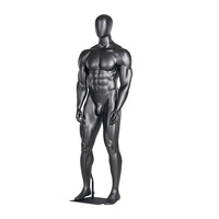 Meistverkaufte Athletische Fiberglas-Sport-Muskel-Schaufensterpuppe Halber Körper Schwarzes Männliches Weibliches Laufmodell Schaufenster-Display Europäisch