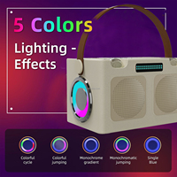 Enceinte karaoké portable avec micro et Bluetooth, enceinte Bluetooth d'extérieur, son puissant, lumières LED avec microphone karaoké 832