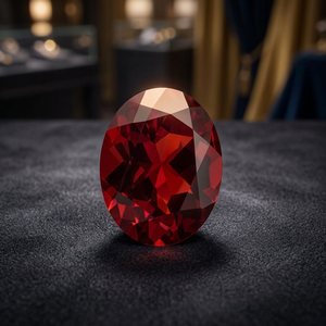 Precio de fábrica al por mayor de alta calidad 3X4mm corte ovalado almandino/granate rojo zambiano IGI certificado piedra preciosa suelta facetada - Product Image 3