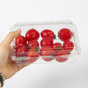 Wholesale High Quality <b>PET</b> Plastic Zipper Bag Fruit Vegetable Packing Box Lid Recyclable Stackable for Supermarket Exhibition - Product Image 1