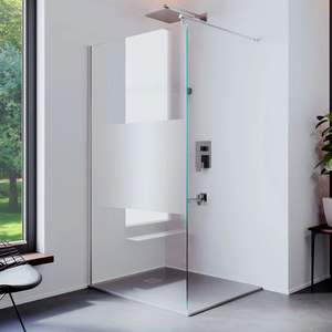 <span class=keywords><strong>Mampara</strong></span> de <span class=keywords><strong>Ducha</strong></span> de Vidrio Templado Impermeable para Baño, Panel de Puerta de <span class=keywords><strong>Ducha</strong></span> Fija sin Marco, Pantalla de <span class=keywords><strong>Ducha</strong></span> Gruesa Transparente de Acero Inoxidable - Product Image 5