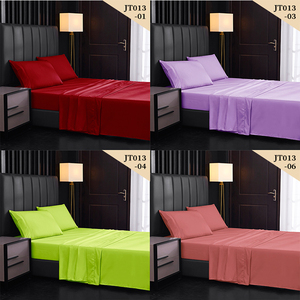Tùy Chỉnh Màu Rắn Tấm Ga Giường Đặt Sợi Nhỏ Ấm Áp Nhà Tấm Phẳng Bộ 4-Mảnh Thiết Lập - Product Image 2