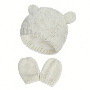 Conjunto de Gorro y Guantes de Punto Suave para Bebés Recién Nacidos, para el Invierno y Clima Frío - Product Image 5