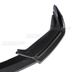 3PCS Front Bumper Spoiler Lip <b>Splitter</b> Gloss Black/Carbon Fibre Fit for Honda Civic Si Hatchback 2017-2021 - Product Image 5