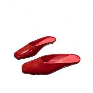 XINZI RAIN 2025, Mules de PVC para Mujer, Personalizables, Punta Cuadrada, Tacón de 2.5cm, Sandalias Deslizantes para Chicas, Suela Roja CL - Product Image 1