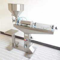 Machine de remplissage et d'emballage semi-automatique pneumatique de haute précision pour miel/ketchup/sauce/huile/lotion/shampooing/pâte de tomate