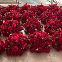EG-FB-RD05 Nouveauté 2026 – Boule de fleurs artificielles 5D faites à la main, roses bordeaux, grande taille 80 cm, pour centres de table de mariage et décorations