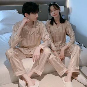 Pijamas de verano de seda de hielo para mujer, pantalones de manga corta para el hogar, ropa fina para el hogar, primavera y otoño, novedad - Product Image 4