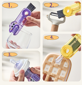 Cup Lid <strong>Cleaning</strong> <strong>Brush</strong> 3 In 1 Cup Cleaner <strong>Brush</strong> New Multifunctional Cleaner Lid <strong>Brush</strong> <strong>Cleaning</strong> Tool Bottle Gap Cleaner <strong>Brush</strong> - Product Image 5