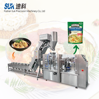 Machine de remplissage liquide de bouillon de boeuf légumes Machine rotative Doypack de bouillon d'os de boeuf de poulet de boeuf mélangé prêt à manger