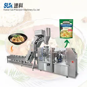 Vegetable Beef Broth Liquid Filling Machine Mixed Beef Chicken Beef Bone Broth Ready To Eat Food Rotary Doypack Machine