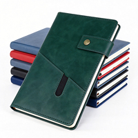 Carnet de notes OEM en cuir PU à couverture rigide, toucher soyeux, avec sangle et poche, couleur personnalisable, pour salons professionnels et développement client
