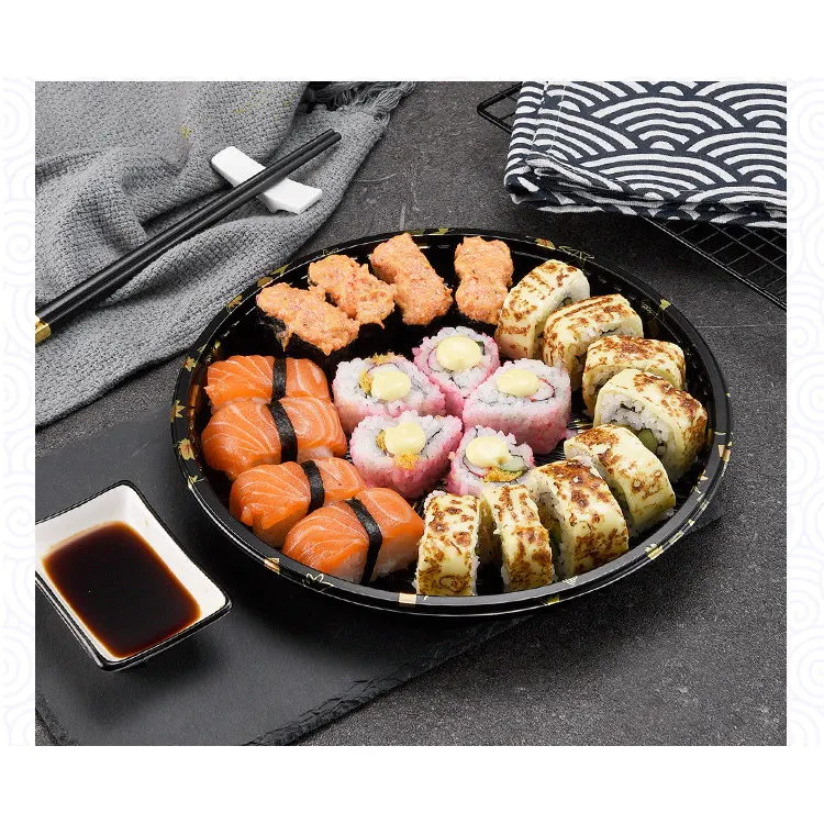 Wholesale Disposable Take Away container Printing plastic sushi box sushi tray