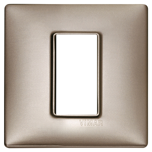 Vimar Wall <b>Switch</b> Pearl Nickel <b>Plate</b> 9.2 Cm Length 1.6 Cm Height - Product Image 1