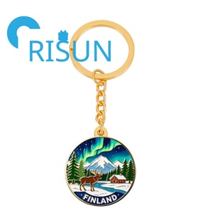 Llavero Metálico Personalizado con Holograma de Aurora Boreal, Recuerdo de Viaje de <span class=keywords><strong>Alaska</strong></span>, Islandia y Finlandia - Product Image 6