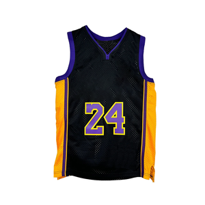 Maillot de basket vintage des <span class=keywords><strong>Lakers</strong></span>, respirant, antibactérien, 100% polyester, vêtements de sport à manches courtes pour <span class=keywords><strong>homme</strong></span>, imprimé - Product Image 1