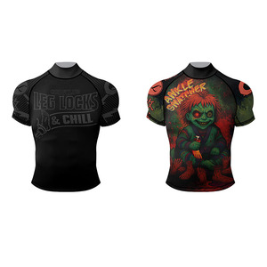 <strong>Custom</strong> Your Own <strong>Designs</strong> Brazilian Jiu-Jitsu Men's <strong>Compression</strong> Rash Guard Fitness <strong>Shirt</strong> UPF50 Breathable Short Sleeve - Product Image 6