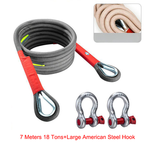 <span class=keywords><strong>Corde</strong></span> de secours pour camping en plein air, 18/25/35 tonnes, avec boucle en acier en forme de U, <span class=keywords><strong>corde</strong></span> en polyester, <span class=keywords><strong>corde</strong></span> de <span class=keywords><strong>traction</strong></span> - Product Image 6