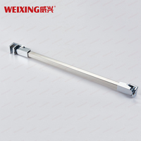 Installation facile Connecteur de tube chromé pour salle de bain Quincaillerie de porte de douche Barre de support de porte de douche en acier inoxydable