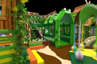 Équipement de terrain de jeu intérieur pour enfants, thème jungle, avec piscine à balles, toboggan, mur d'escalade, structure de jeu et trampoline, directement du fabricant