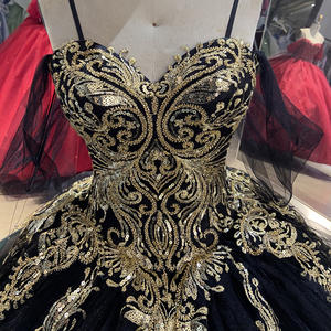 ชุดราตรีเอ็มไพร์สีดำสีทองสำหรับสาวๆแฟชั่น LSRZ16 Jancember - Product Image 2