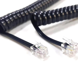 Cable en Espiral con Conector RJ10/RJ11/RJ22, 4p4c, 26 AWG, 28 AWG, Cable de Teléfono, Cable Retráctil en Espiral para Auriculares - Product Image 2