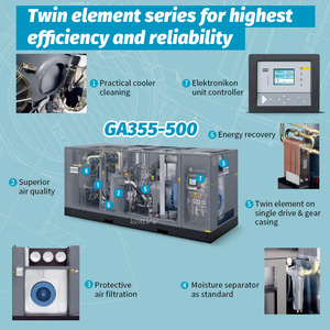 เครื่องอัดอากาศแบบสกรูโรตารี่ Atlas Copco GA G VSD FF ซีรีส์ 90 110 132 160 200 250 315 กิโลวัตต์ เครื่องอัดอากาศอุตสาหกรรมแบบหล่อลื่นด้วยน้ำมัน - Product Image 6