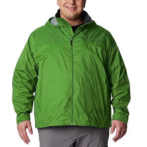 Outdoor Hooded Breathable Nylon/Cotton Shell Lightweight <b>Running</b> <b>Jacket</b> with Linen Lining for <b>Men</b> - Product Image 2