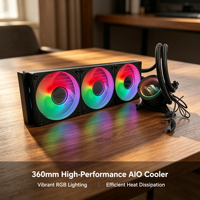 Enfriador Líquido para CPU SM-360W/B-Y8, Refrigeración por Agua ARGB AIO para Intel 1700 1851 115X AMD AM5 AM4, Ventilador de Refrigeración para PC de Escritorio para Juegos