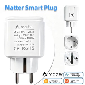 Prise intelligente Matter EU/<span class=keywords><strong>FR</strong></span>/Russie compatible Google <span class=keywords><strong>Apple</strong></span> Home SmartThings avec mesure de consommation d'énergie, commande vocale à distance et minuterie 16A - Product Image 5
