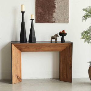 <span class=keywords><strong>Table</strong></span> de <span class=keywords><strong>Console</strong></span> de Style français, Design minimaliste, luxe moderne, couloir en bois massif - Product Image 2