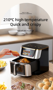 Freidora de Aire de Gran Capacidad de 12L, Pantalla Táctil de 202, Fácil de Limpiar, Antiadherente, Inteligente, Sin Aceite, con Ventana Visual - Product Image 5