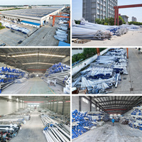 FORIDO Poste de Luz Solar Galvanizado de Acero Personalizado para Exteriores, de 6m, 7m, 8m, 9m, 10m, 12m, con Brazo Doble o Simple