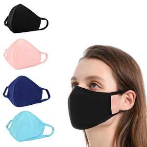 Maschera per il viso in cotone lavabile riutilizzabile riutilizzabile in cotone nero con stampa a sublimazione di moda - Product Image 3