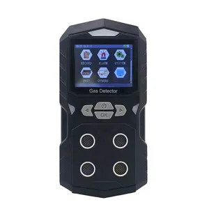 Hedao xách tay 4 Gas Detector co H2S O2 EX (LEL) gas Meter cho ngành công nghiệp đa Gas Detector với lưu trữ dữ liệu