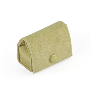 Boîte de rangement pour bijoux en feutre de couleur pastel, fermeture à bouton rectangulaire, design portable et mignon pour conteneur à bijoux - Product Image 2
