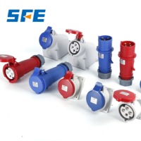 SFE CEE Bakır ve Naylon IP67 Endüstriyel IP44 Su Geçirmez 3 PIN'li Erkek Fiş ve Soket Konnektör Fişi 6H Pozisyon 16A&32A 220V-240V