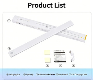 Intelligent human <b>sensor</b> LED ultra-thin <b>light</b> strips magnetic self-adhesive long <b>light</b> strips cabinets wardrobes wine cabinets - Product Image 4