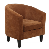 Fauteuil simple en velours Vintage rétro, coussin de siège épais, style rétro,